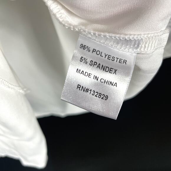 Superdown‎ Sophie Draped Mini Dress White Satin Side Wrap Tie Long Sleeve Sz S - Picture 9 of 10